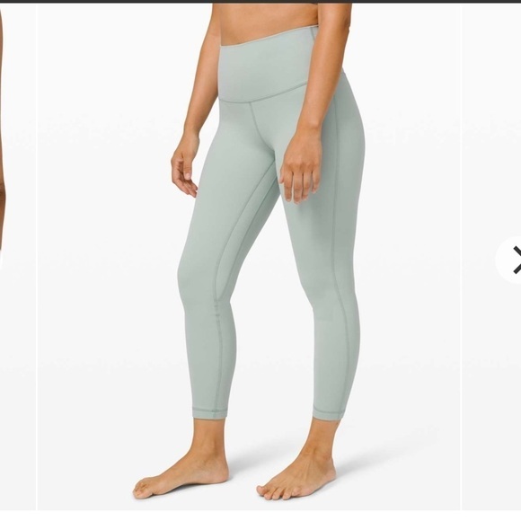 [12] 2022 Lululemon Athletica Align Pant High Rise 28” Aqua Mint Green Hazy Jade - Picture 2 of 14